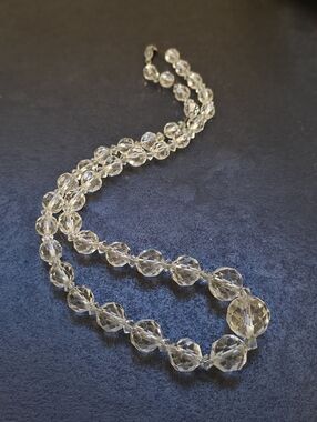 Antique Edwardian Bohemian Cut Crystal Graduated Necklace (c. 1900–1915)